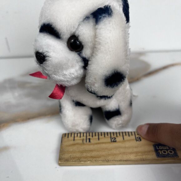 Vintage Cute Dalmatian Dog Spotted Plushie Stuffed Animal Toy Mini 5.5in Retro - Picture 6 of 12